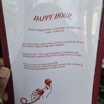 Club X Speakeasy - Happy hour drinks and food - Cocktail Bars Near Me - Chicago, Illinois