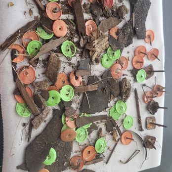 Modern Roofing - Debris from one clogged downspout. Ther were 2 more we had to ream out. - Roofing Near Me - Burbank, California Modern Roofing - Debris from one clogged downspout. Ther were 2 more we had to ream out. - Roofing Near Me - Burbank, California