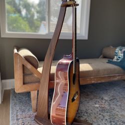 Birch & Bee Woodworking - Our floating guitar stand turns your favorite guitar into a delicate piece of art.