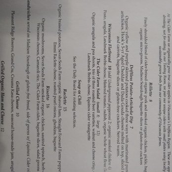 The Cider Farm - Food Menu - Cideries Near Me - Madison, Wisconsin