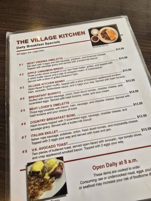 Menu photo 1 Village Kitchen Ann Arbor, MI