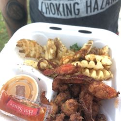 CLAWS Eateries and Catering - Fried lobster and fries: really, really underwhelming portion size and rubbery lobster