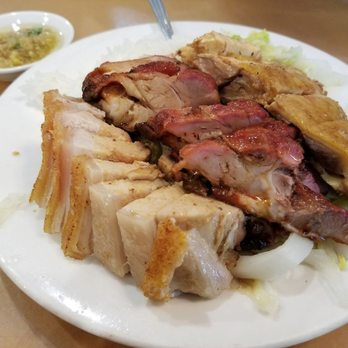 Golden Z - Sam Bo Fan (aka Three Treasures Rice) - Soy Sauce Chicken, Roast Pork and Roast Pig over Rice - Chinese Near Me - Brooklyn, New York