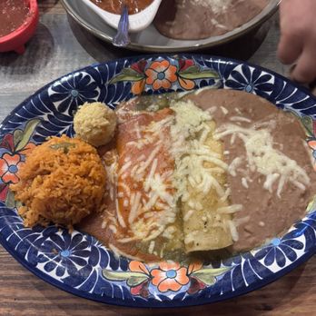 El Tapatio - Two cheese enchiladas combo one red one green - Mexican Near Me - Sacramento, California El Tapatio - Two cheese enchiladas combo one red one green - Mexican Near Me - Sacramento, California