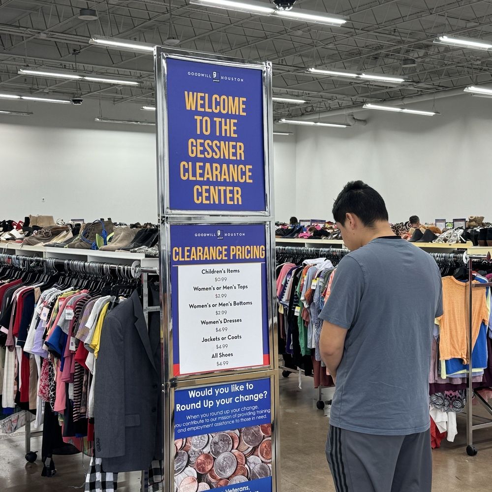 Goodwill Clearance Center - No guessing. All items are set in price. - Thrift Stores Near Me - Houston, Texas Goodwill Clearance Center - No guessing. All items are set in price. - Thrift Stores Near Me - Houston, Texas