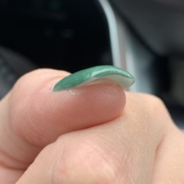 Can see my natural nail bed 1 hour after appointment Can see my natural nail bed 1 hour after appointment