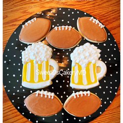 Sweet D's Cakery - Football themed sugar cookies for the Super bowl!