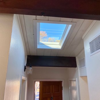 Snook Skylights and Roofing - 22x34 skylight w/ blind open - Roofing Near Me