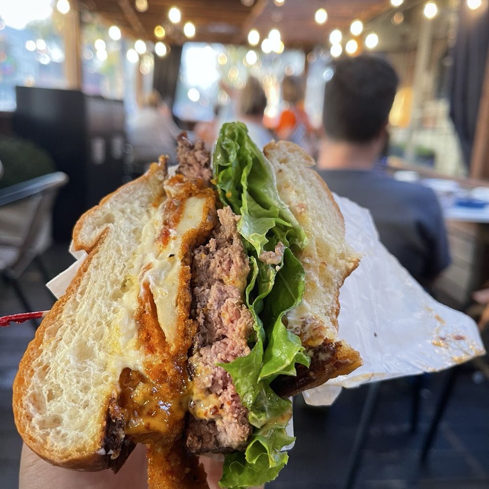 A+ Burger - Mozzarella, Crispy Mozza-Jalapeno burger - Burgers Near Me - Oakland, California