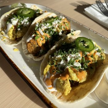 Crest Cafe - Pita tacos (2 chicken and 1 falafel) - Mediterranean Near Me - Elk Grove, California
