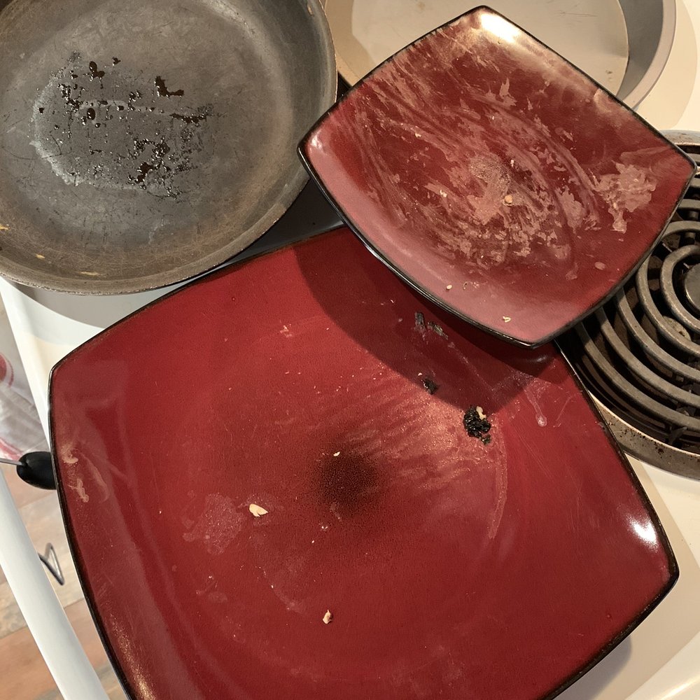 Dirty Dishes we found in cabinet Dirty Dishes we found in cabinet