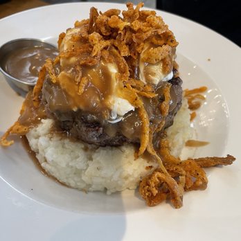 Hash Kitchen - Loco-Moco $16 -white rice, gravy, poached eggs fried onion - Breakfast & Brunch Near Me - Scottsdale, Arizona Hash Kitchen - Loco-Moco $16 -white rice, gravy, poached eggs fried onion - Breakfast & Brunch Near Me - Scottsdale, Arizona