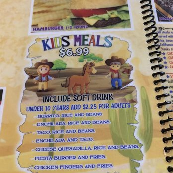 The Yellow Cactus - Kids menu - Mexican Near Me - Louisville, Kentucky