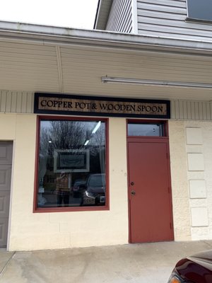 Copper Pot & Wooden Spoon by null