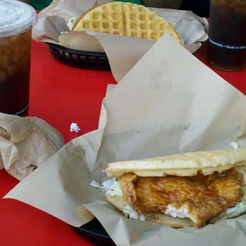 Bruxie - Chicken and waffle maple and coleslaw!! Hands down awesome. - Breakfast & Brunch Near Me - Brea, California