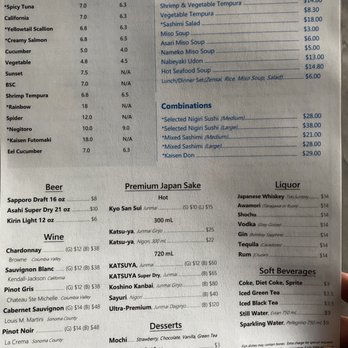 Katsu-Ya - Menu - Sushi Bars Near Me - Seattle, Washington