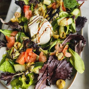 Malbec & More - Burrata on a Bed of Mixed Greens - Wine Bars Near Me - Lantana, Florida