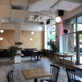 Fred Coffee - Nice wall design and seating. - Coffee & Tea Near Me - Seattle, Washington