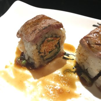 Sushi Fever - Close up of Surf and Turf roll. - Japanese Near Me - Cedar Park, Texas