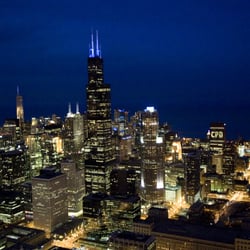 Rotorzen Helicopters - Chicago Skyline at night
