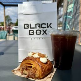 Carrot Cake Croissant and Iced Americano