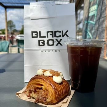 Black Box Bakery - Carrot Cake Croissant and Iced Americano - Bakeries Near Me - Edgewater, Colorado Black Box Bakery - Carrot Cake Croissant and Iced Americano - Bakeries Near Me - Edgewater, Colorado