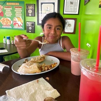 Jugos Azteca - Cheese tamale a choco milk and I had a Breakfast Tacos - Juice Bars & Smoothies Near Me - Los Angeles, California