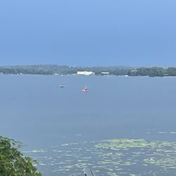 Shoreline Rentals - Kayaking right out the back door of our vacation rental house. So accessible even for 1st time kayakers!