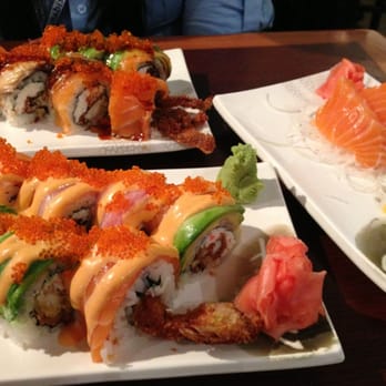 Sen Dai Sushi - Storm Bringer Rolls w/different sauce drizzles - Japanese Near Me - Milpitas, California Sen Dai Sushi - Storm Bringer Rolls w/different sauce drizzles - Japanese Near Me - Milpitas, California