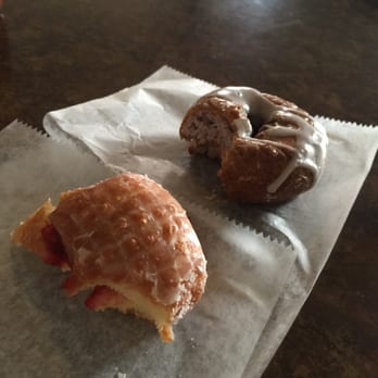 Donut Parade - raspberry filled glazed bar and blueberry donut, both were fresh and fluffy and delicious - Donuts Near Me - Spokane, Washington Donut Parade - raspberry filled glazed bar and blueberry donut, both were fresh and fluffy and delicious - Donuts Near Me - Spokane, Washington