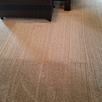 Zerorez - See where the throw rug was located vs the area around it that was cleaned. Zerorez just doesn't clean well enough. - Carpet Cleaning Near Me - Gilbert, Arizona