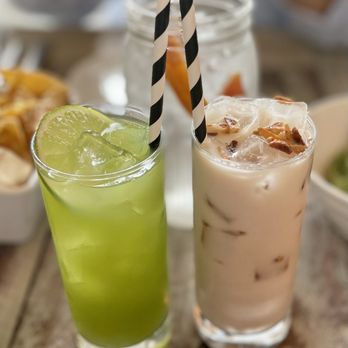 Zona Rosa - Seasonal Cucumber Limeade agua fresca and Almond Horchata - Mexican Near Me - San Jose, California Zona Rosa - Seasonal Cucumber Limeade agua fresca and Almond Horchata - Mexican Near Me - San Jose, California
