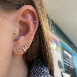 The Yellow Door - Tragus, conch, and helix were all done at the yellow door.