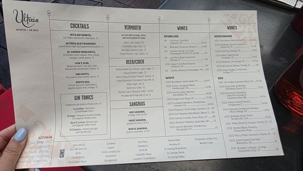 Menu photo 1 Ultreia Denver, CO