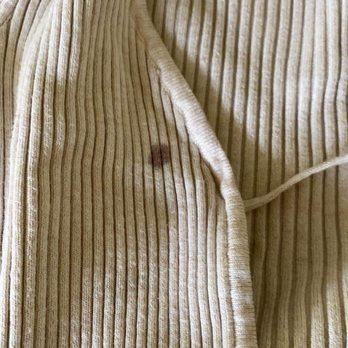Ashley Hair Studio - Hair dye on my cardigan that soaked through the robe. - Hair Stylists Near Me - Fullerton, California
