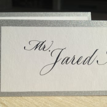 Bella Scrittura - Placecard calligraphy - Cards & Stationery Near Me Bella Scrittura - Placecard calligraphy - Cards & Stationery Near Me