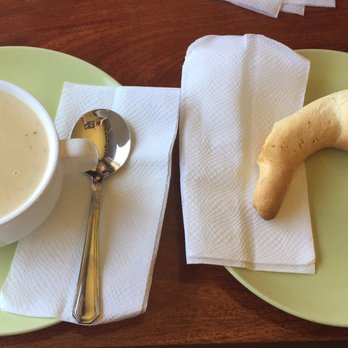 Milohas - GF Clam chowder with pan de yuca - Bakeries Near Me - San Jose, California