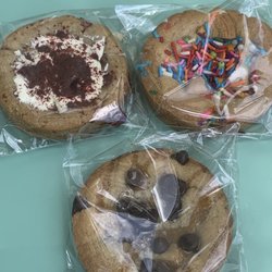 Burg Cookie Company - Red velvet, birthday cake and salted caramel chocolate chip.