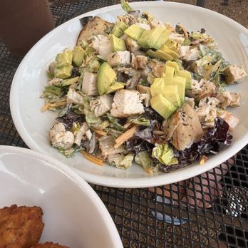 Blockhouse - Husbands Salad, tomatoes are hidden in it (yellow and red if you like that) - Breakfast & Brunch Near Me - Saint Hedwig, Texas