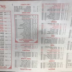 Eastern Express - Menu