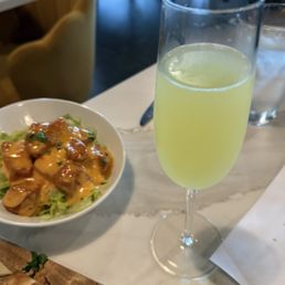Salmon bites. Kind of like bang bang shrimp, but salmon. Salmon bites. Kind of like bang bang shrimp, but salmon.