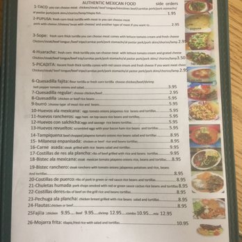 El Chido - El Chido. Tacos Menú - Mexican Near Me - Montgomery, Alabama