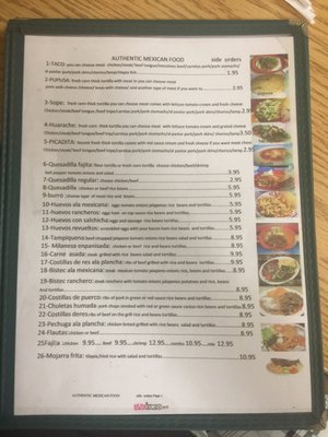 Menu photo 5 El Chido Montgomery, AL