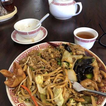 Rose Palace - Spicy Shrimp Combo half consumed - Chinese Near Me - Elk Grove, California
