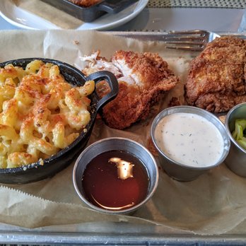 Cotton & Rye - Fried Chicken Thighs, mac & cheese - New American Near Me - Savannah, Georgia Cotton & Rye - Fried Chicken Thighs, mac & cheese - New American Near Me - Savannah, Georgia