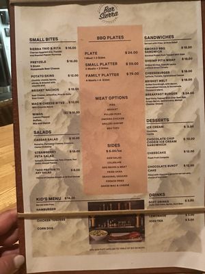 Menu photo 3 Bar Sierra Mammoth Lakes, CA