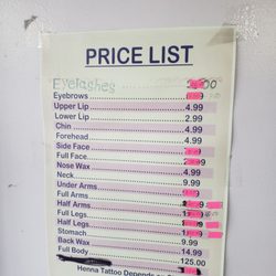 Pretty Eyebrow Threading - Price list as of April 2022