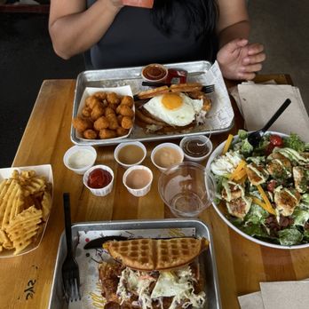 Bruxie - Super cluck l  and THE ORIGINAL GREEN GODDESS GRILLED CHICKEN SALAD w/ Green Goddess Dressing - Sandwiches Near Me - Orange, California