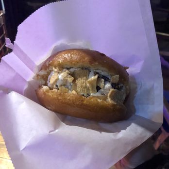 Novel Ice Cream - Late night snack! This donut sandwich is amazing! I got the honey ice cream. - Desserts Near Me - Phoenix, Arizona