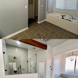 Before and after of my Master bathroom.